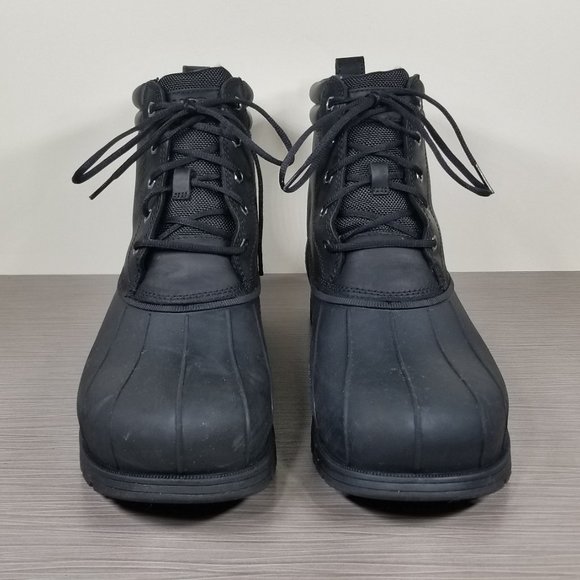 UGG Rain Ready Gatson Mid Boot, Black Waterproof Leather, Mens Size 10 / 43 - Picture 2 of 12